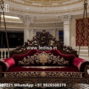 Luxury Wood Carving Swing Design with Decorative Chains No-2185