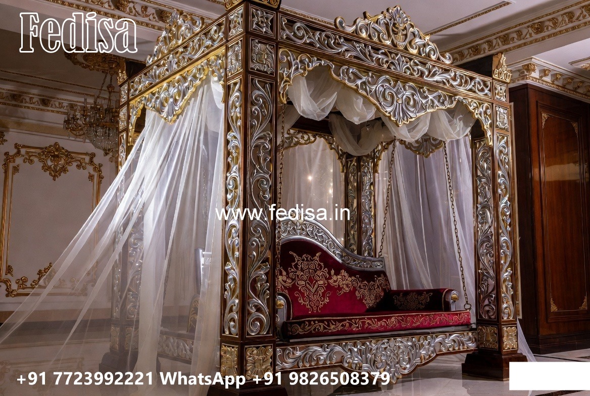 Wood Carving Swing Design with Artistic Floral Motifs No-2186