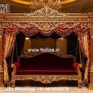 Indoor Wood Carving Swing Design for Stylish Home Ambience No-2189
