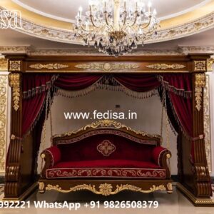 Stylish Wood Carving Swing Design with Traditional Charm No-2194