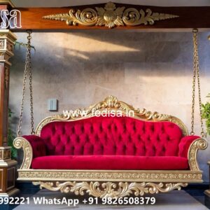 Handcrafted Wood Carving Swing Design with Palace Elegance No-2197