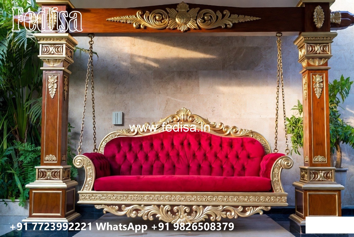 Handcrafted Wood Carving Swing Design with Palace Elegance No-2197