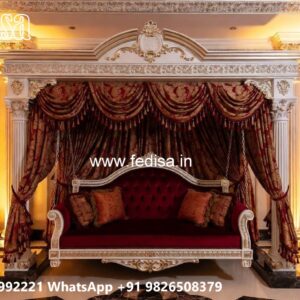 Wood Carving Swing Design with Elegant Decorative Finish No-2198