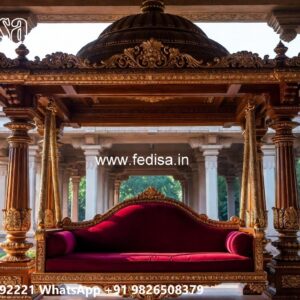 Luxury Wood Carving Swing Design for Relaxing Indoor Spaces No-2199