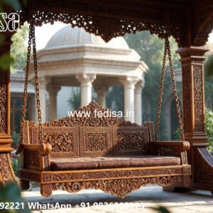 Wood Carving Swing Design with Intricate Wooden Patterns No-2201