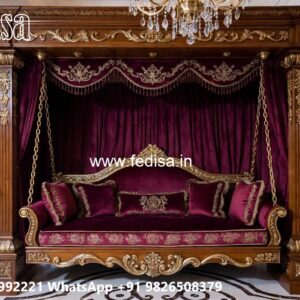 Indoor Wood Carving Swing Design for Comfortable Seating No-2204