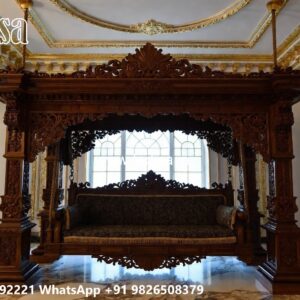 Traditional Wood Carving Swing Design for Indian Homes No-2206