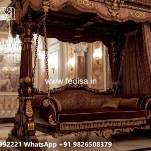 Stylish Wood Carving Swing Design for Modern Interiors No-2209