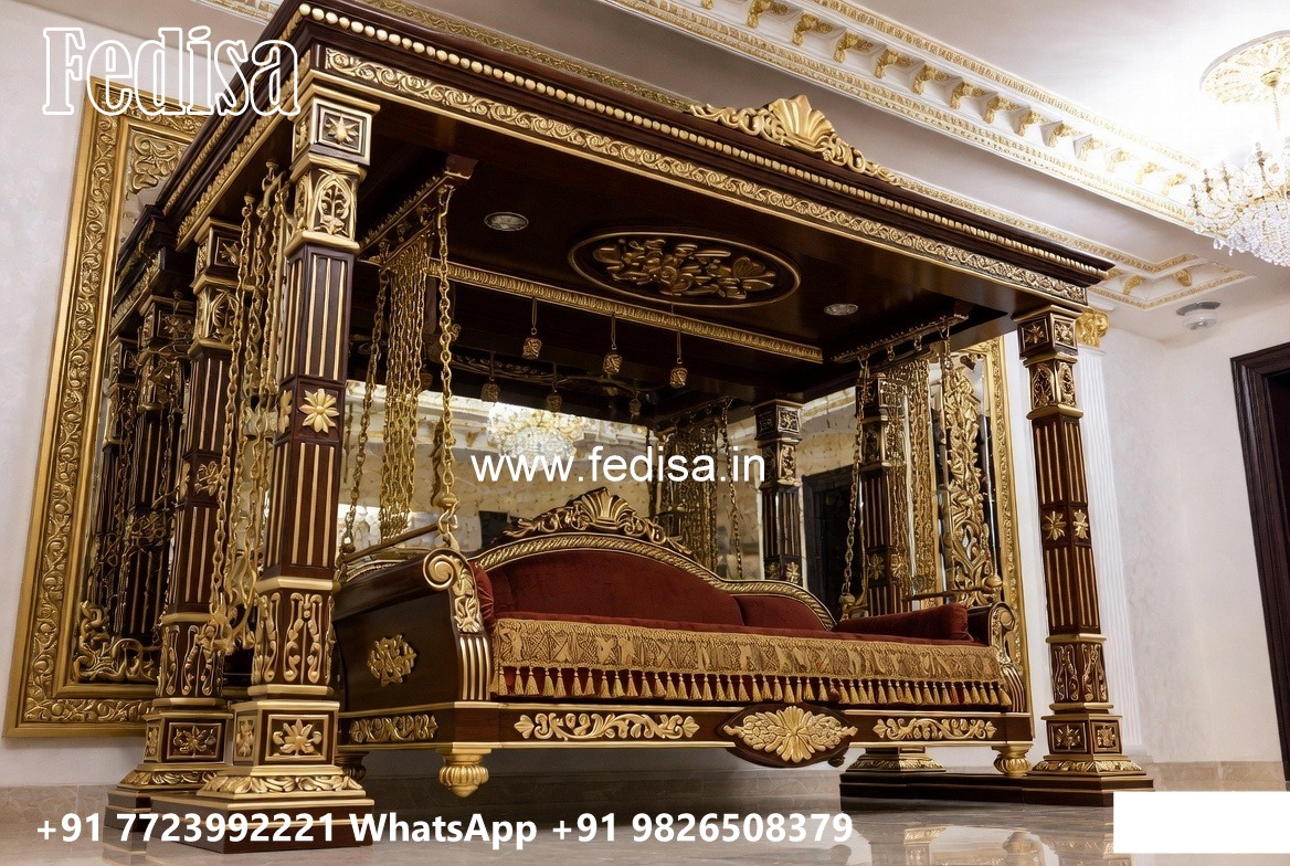 Artistic Wood Carving Swing Design with Heritage Influence No-2210