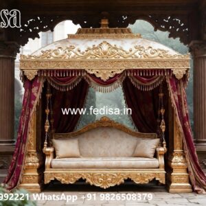 Handcrafted Wood Carving Swing Design for Elegant Hall Decor No-2211