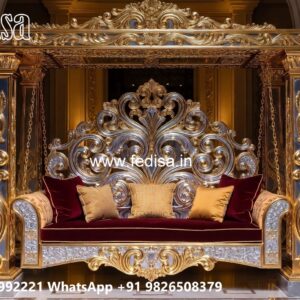Premium Wood Carving Swing Design with Decorative Carvings No-2212
