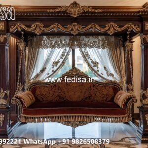 Royal Wood Carving Swing Design for Grand Villa Interiors No-2213