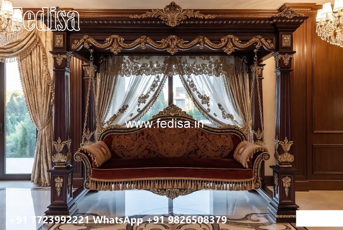 Royal Wood Carving Swing Design for Grand Villa Interiors No-2213