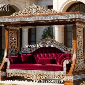 Indoor Wood Carving Swing Design for Elegant Sitting Areas No-2216