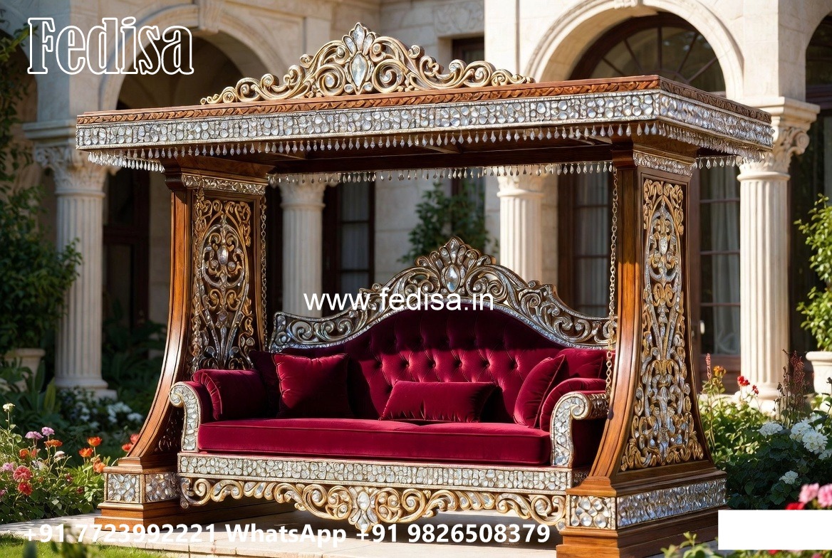 Indoor Wood Carving Swing Design for Elegant Sitting Areas No-2216