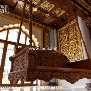 Royal Wood Carving Swing Design with Decorative Detailing No-2227