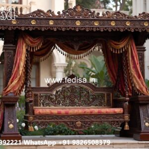 Beautiful Wood Carving Swing Design for Indoor Hall Areas No-2228