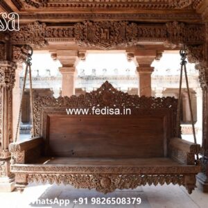 Premium Wood Carving Swing Design with Wooden Elegance No-2231