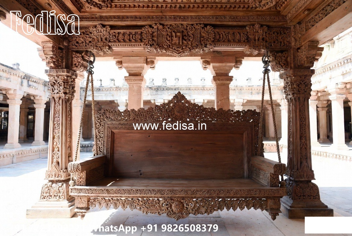Premium Wood Carving Swing Design with Wooden Elegance No-2231