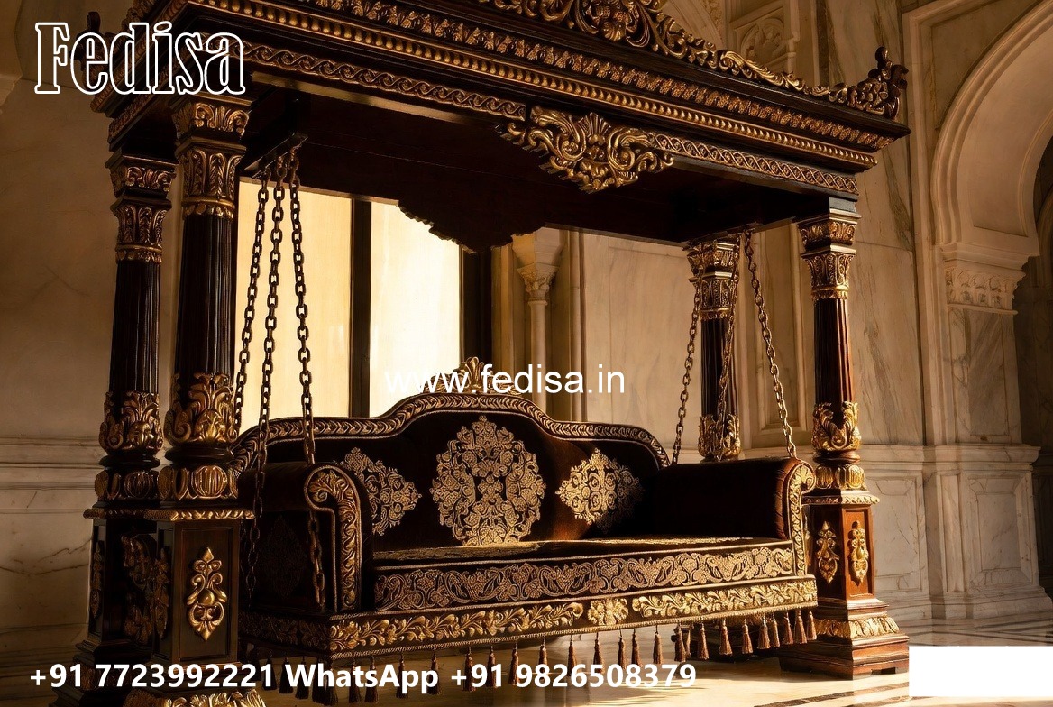 Luxury Wood Carving Swing Design for Spacious Family Rooms No-2233