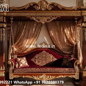 Wood Carving Swing Design with Stylish Decorative Features No-2235