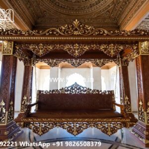 Elegant Wood Carving Swing Design for Heritage Villas No-2238