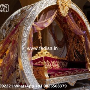 Stylish Wood Carving Swing Design for Elegant Home Decor No-2240