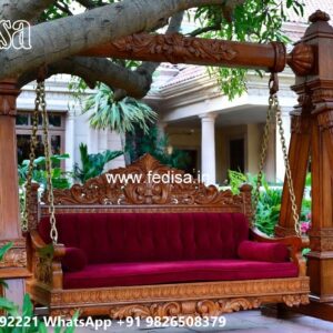 Indoor Wood Carving Swing Design for Relaxing Luxury Spaces No-2243