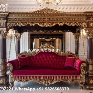 Wood Carving Swing Design with Beautiful Handcrafted Finish No-2244