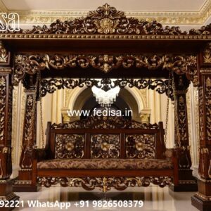 Royal Wood Carving Swing Design with Palace Inspired Carving No-2247