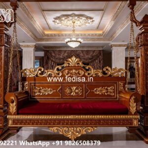 Luxury Wood Carving Swing Design for Sophisticated Home Interiors No-2250