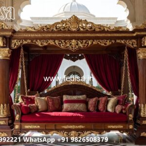 Wooden Swing Design with Elegant Hanging Chain Style