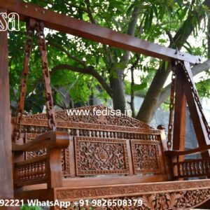 Wooden Swing Design for Peaceful Relaxation Corner