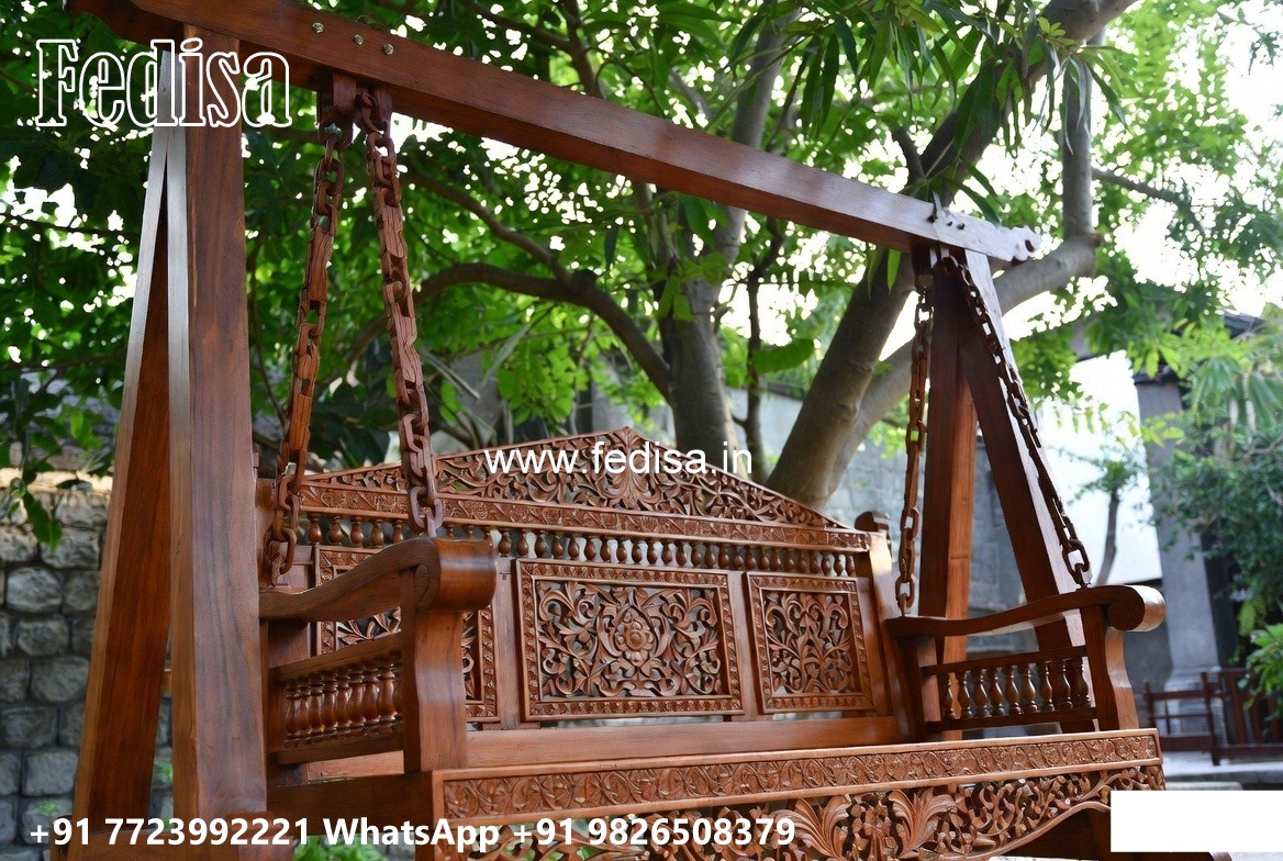 Wooden Swing Design for Peaceful Relaxation Corner
