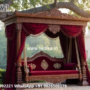 Wooden Swing Design with Royal Palace Inspired Look
