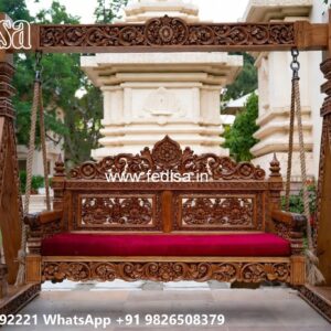 Indoor Luxury Wooden Swing Design with Soft Cushions No-2293