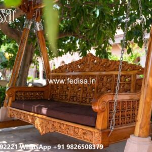 Wooden Swing Design with Elegant Brass Accessories No-2300