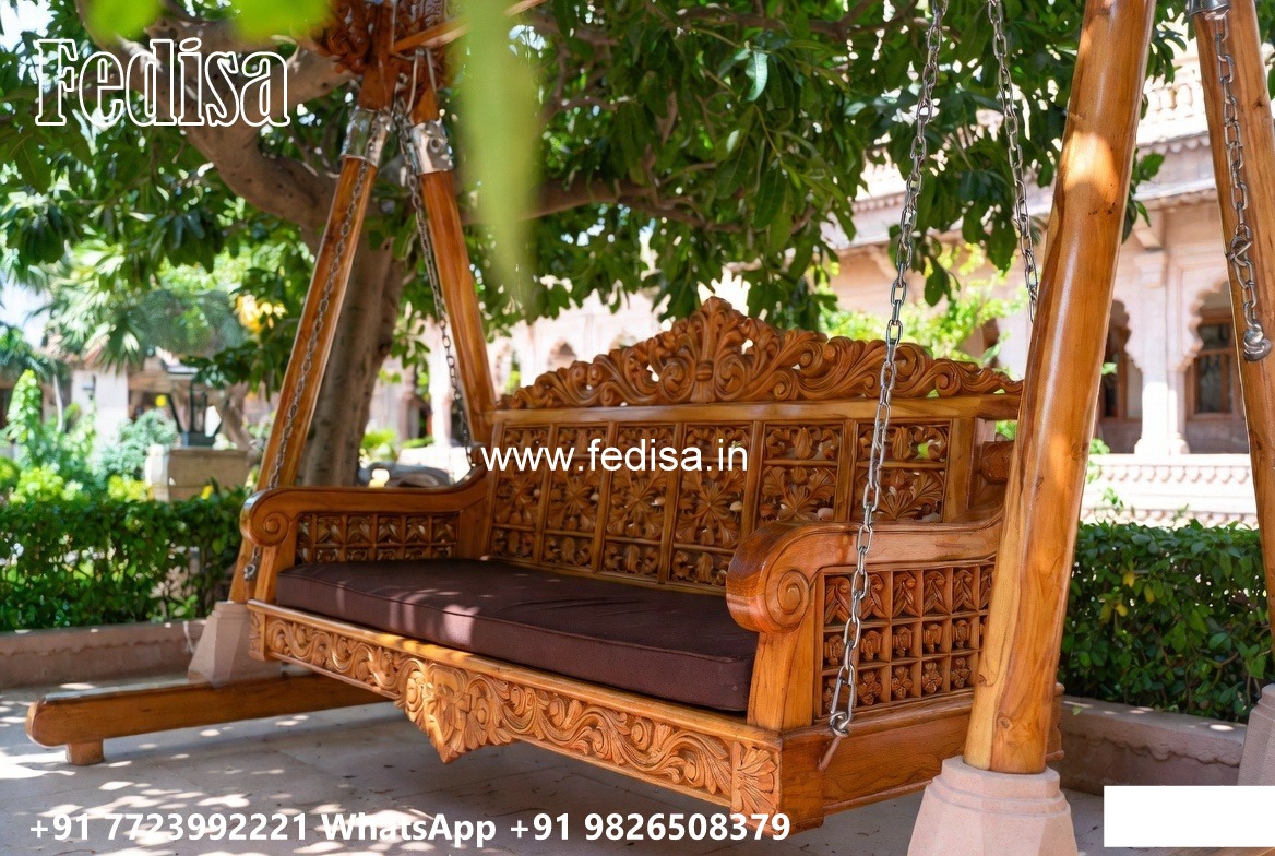 Wooden Swing Design with Elegant Brass Accessories No-2300