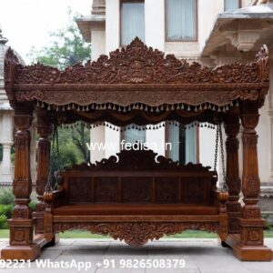 Wooden Swing Design with Comfortable Cushion Seating No-2306