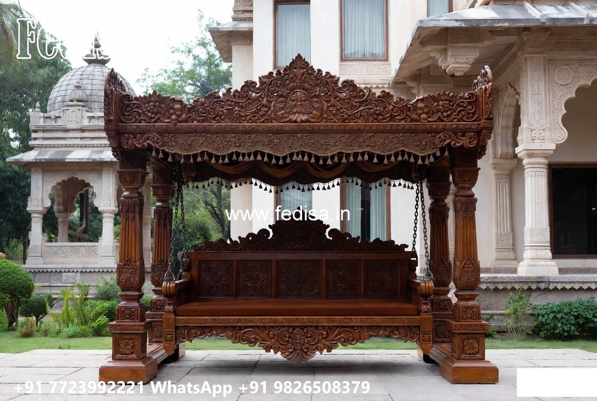 Wooden Swing Design with Comfortable Cushion Seating No-2306