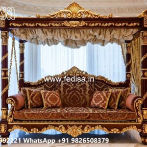 Elegant Wooden Swing Design for Luxury Drawing Rooms No-2313