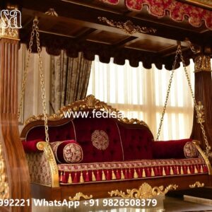 Wooden Swing Design with Handcrafted Royal Detailing No-2314
