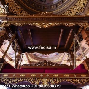 Wooden Swing Design with Decorative Cushion Arrangement No-2326
