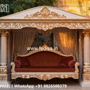 Wooden Swing Design with Elegant Carved Backrest No-2331