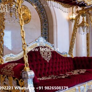 Wooden Swing Design with Artistic Wooden Patterns No-2333