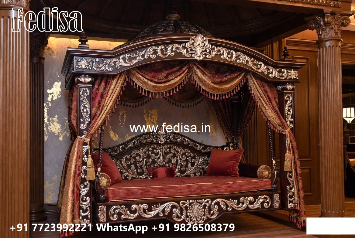 Wooden Swing Design with Classic Wooden Detailing No-2339