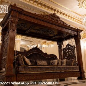 Wooden Swing Design with Designer Carving Artwork No-2344