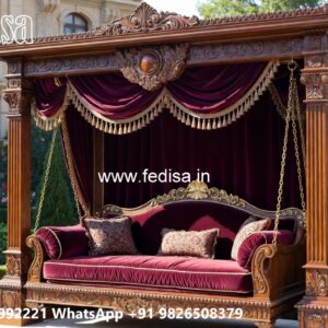 Wooden Classic Swing Design with Floral Detailing No-2505