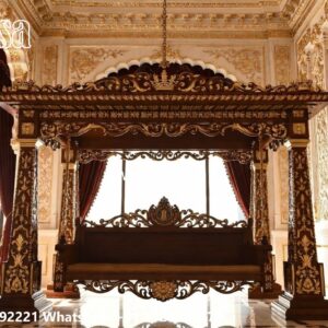 Elegant Royal Swing Design with Handcrafted Wooden Carving No-2552