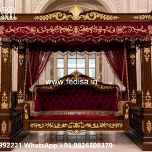 Traditional Wood Carving Swing Design with Royal Style No-2603